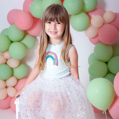 Rainbow Valentina Sleeveless Tulle Dress