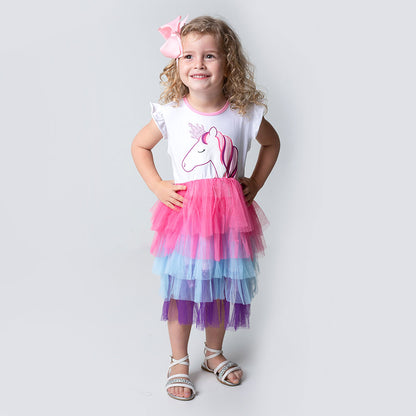 Sarah Flutter Short Sleeve Tutu Dress