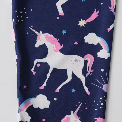 Lilac Unicorn Leggings with Tulle Skirt