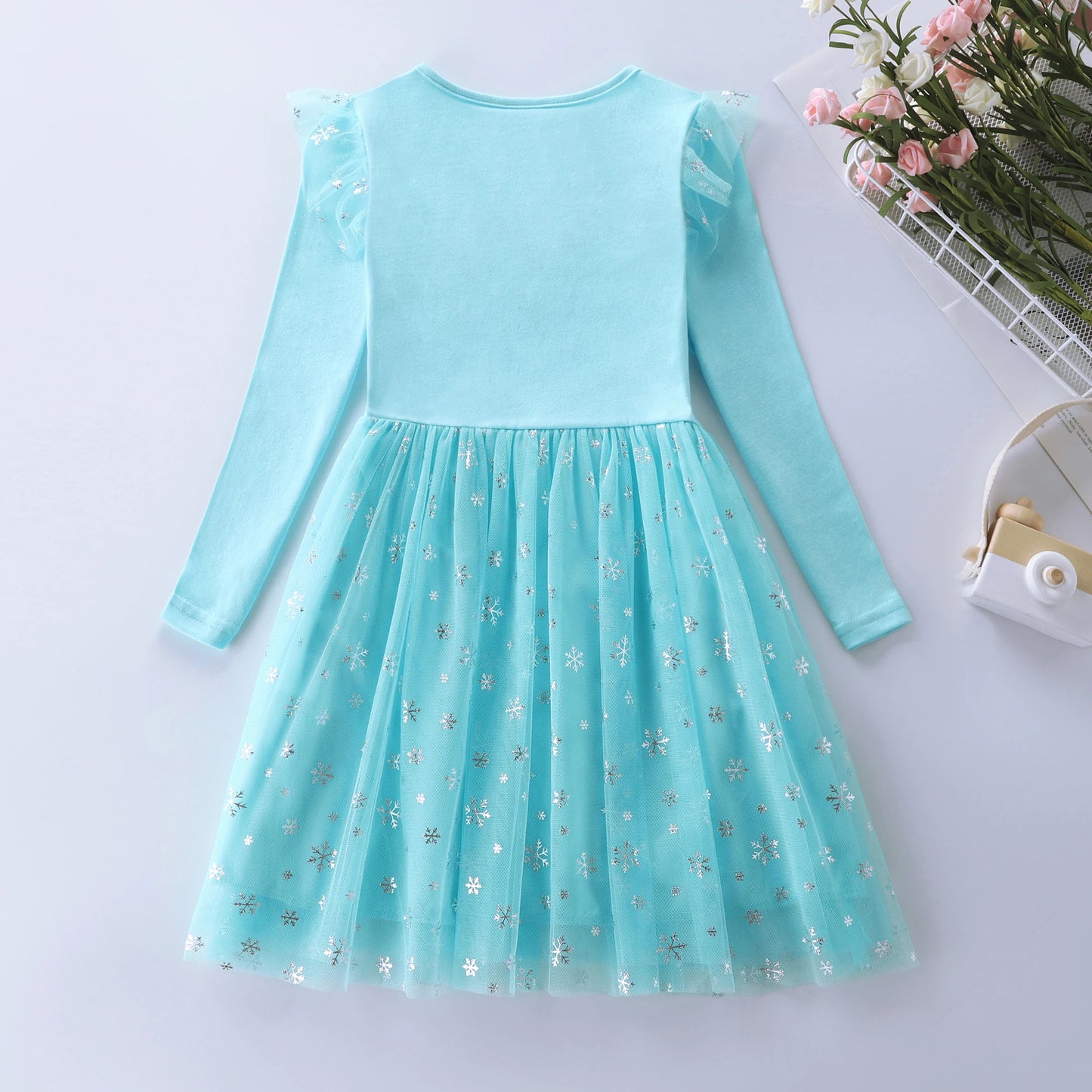 Snow Princess Long Sleeve Tutu Dress