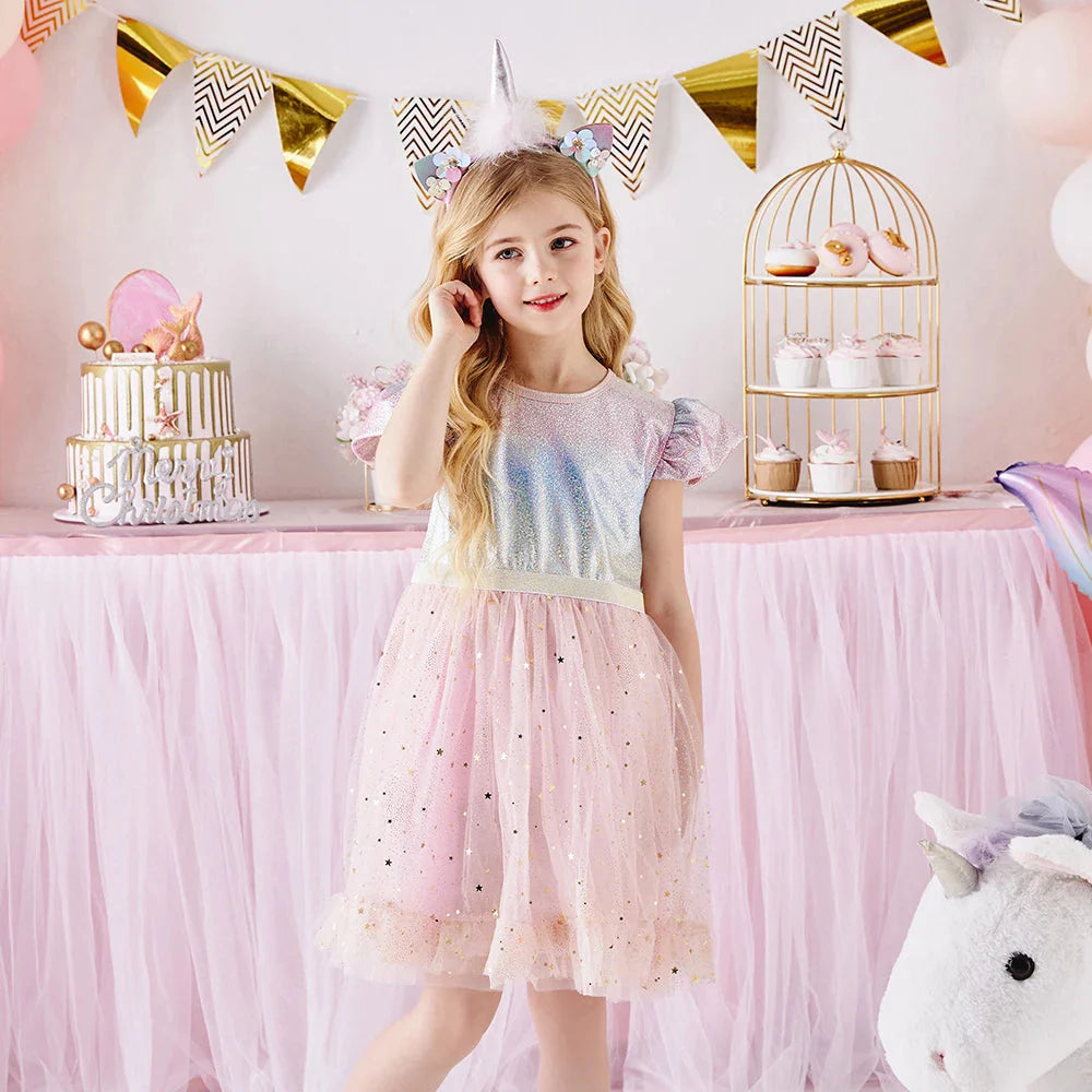 Princess Ball Short Cap Sleeve Tulle Dress