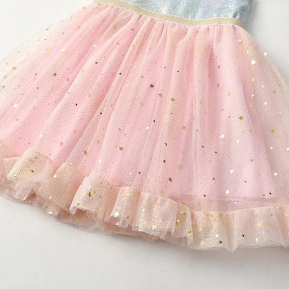 Princess Ball Short Cap Sleeve Tulle Dress