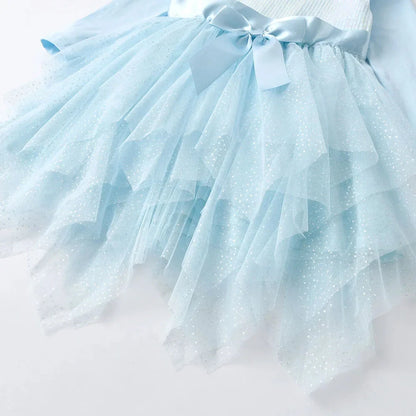 Snow Princess Long Sleeve Tutu Dress