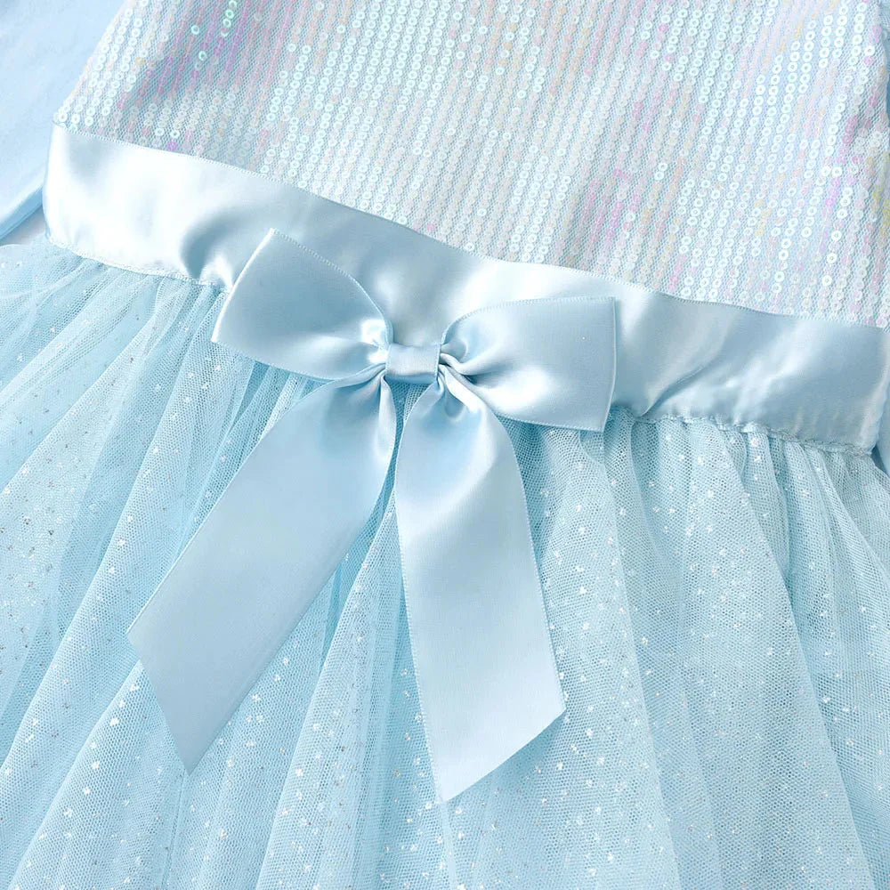 Snow Princess Long Sleeve Tutu Dress