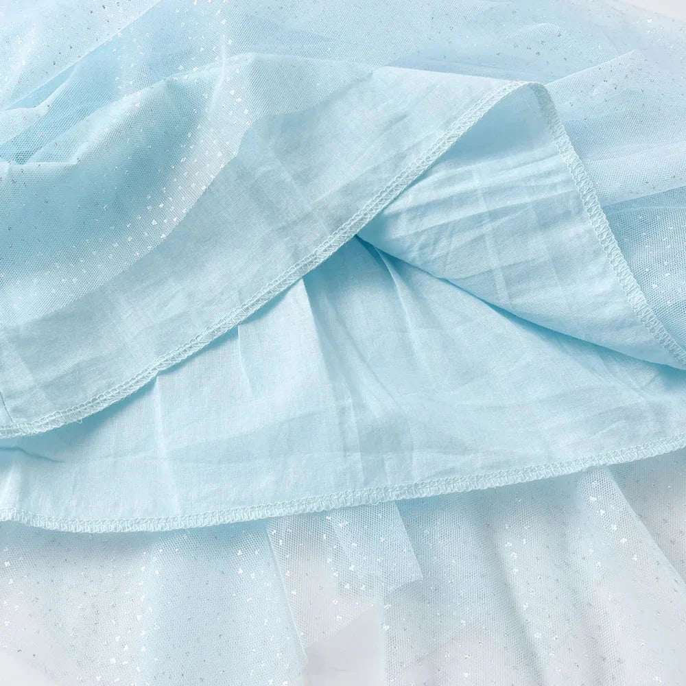 Snow Princess Long Sleeve Tutu Dress