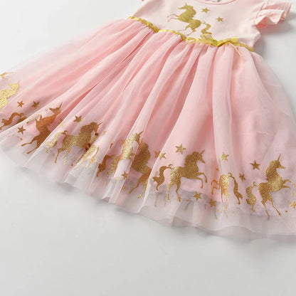 Aurora Short Sleeve Tulle Dress