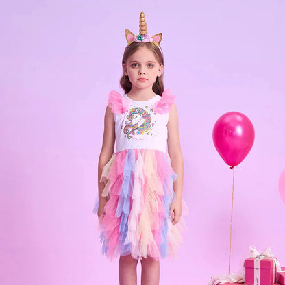 Heloisa Ruffled Short Sleeve Tutu Dress