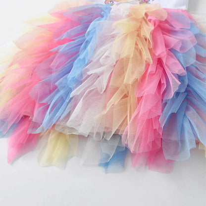 Heloisa Ruffled Short Sleeve Tutu Dress