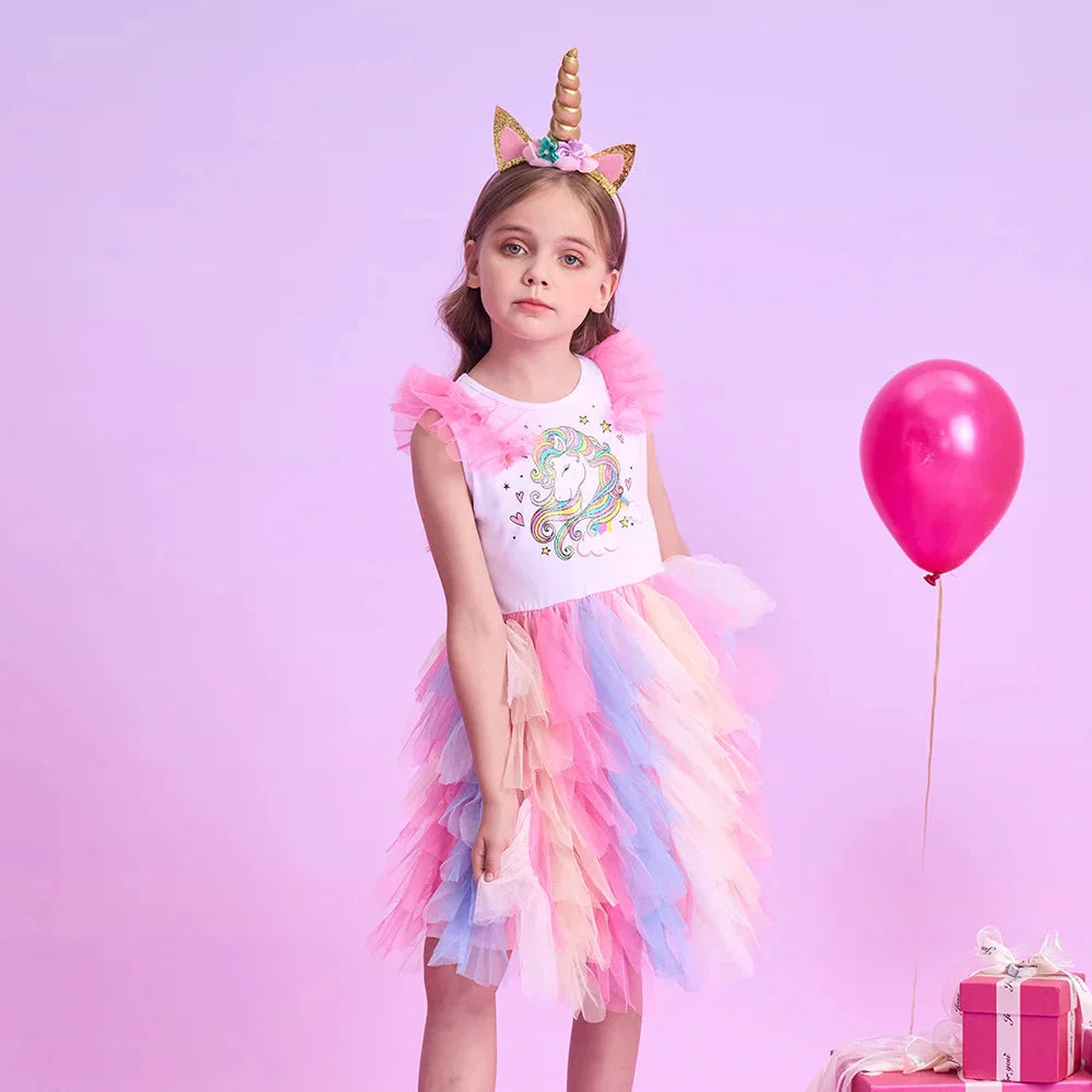 Heloisa Ruffled Short Sleeve Tutu Dress