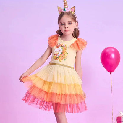 Nanda Ruffled Short Sleeve Tutu Dress