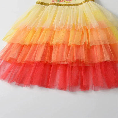 Nanda Ruffled Short Sleeve Tutu Dress