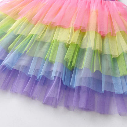 Tropical Mermaid Sleeveless Tutu Dress